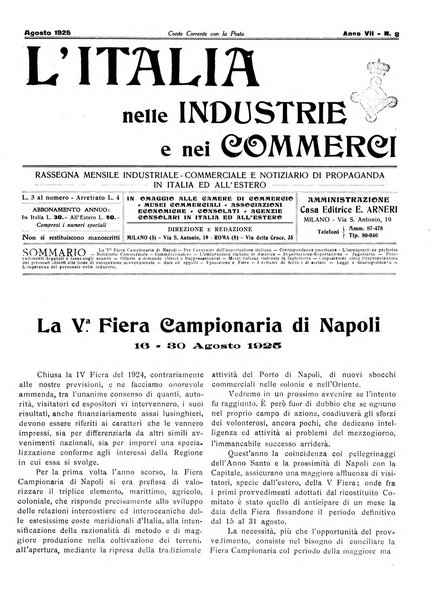 L'Italia nelle industrie e nei commerci rassegna mensile del Movimento economico in Italia