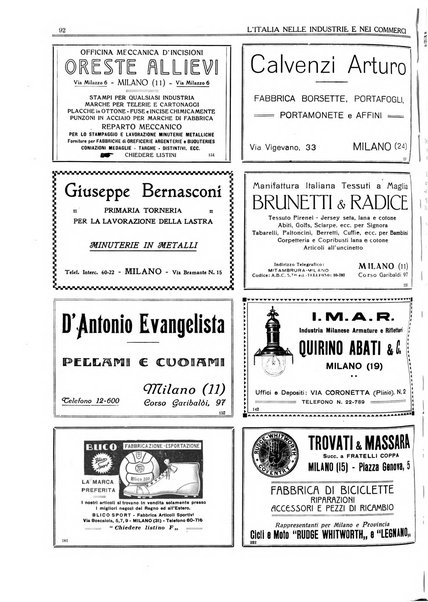 L'Italia nelle industrie e nei commerci rassegna mensile del Movimento economico in Italia