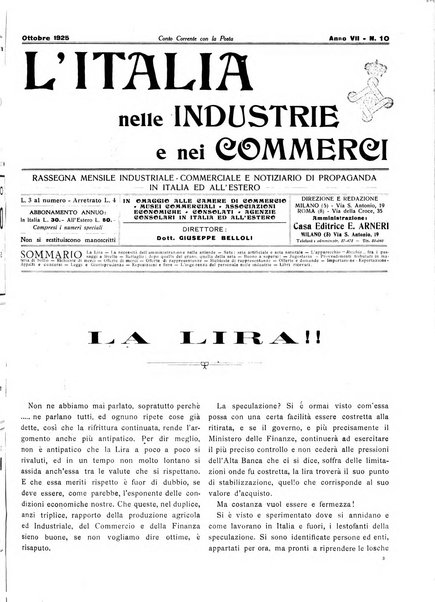 L'Italia nelle industrie e nei commerci rassegna mensile del Movimento economico in Italia