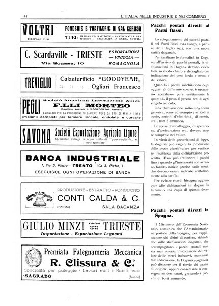 L'Italia nelle industrie e nei commerci rassegna mensile del Movimento economico in Italia