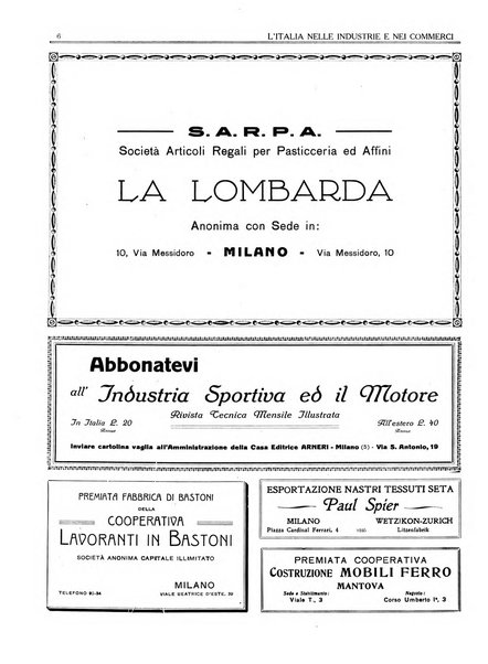 L'Italia nelle industrie e nei commerci rassegna mensile del Movimento economico in Italia