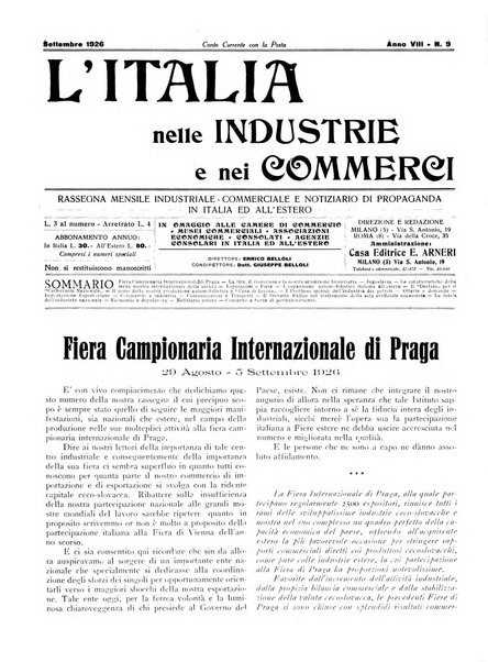 L'Italia nelle industrie e nei commerci rassegna mensile del Movimento economico in Italia