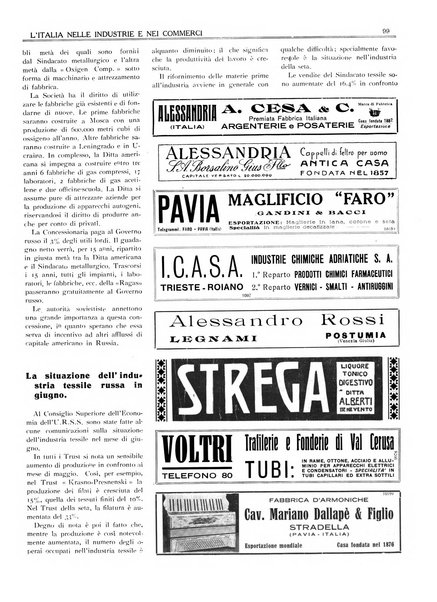 L'Italia nelle industrie e nei commerci rassegna mensile del Movimento economico in Italia