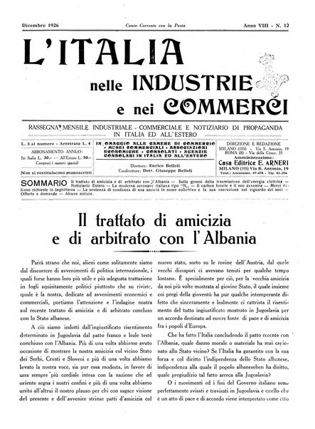 L'Italia nelle industrie e nei commerci rassegna mensile del Movimento economico in Italia