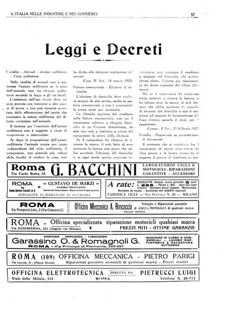 L'Italia nelle industrie e nei commerci rassegna mensile del Movimento economico in Italia