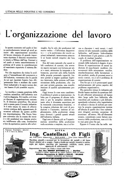 L'Italia nelle industrie e nei commerci rassegna mensile del Movimento economico in Italia