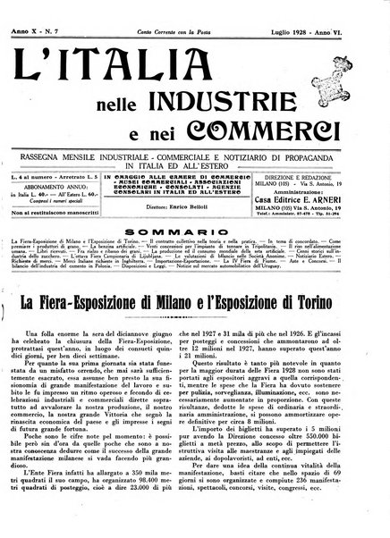 L'Italia nelle industrie e nei commerci rassegna mensile del Movimento economico in Italia