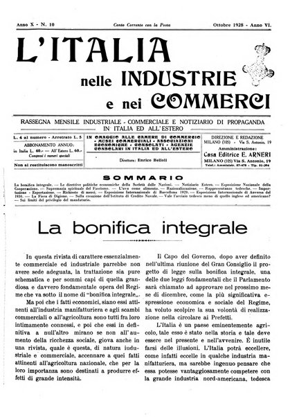 L'Italia nelle industrie e nei commerci rassegna mensile del Movimento economico in Italia