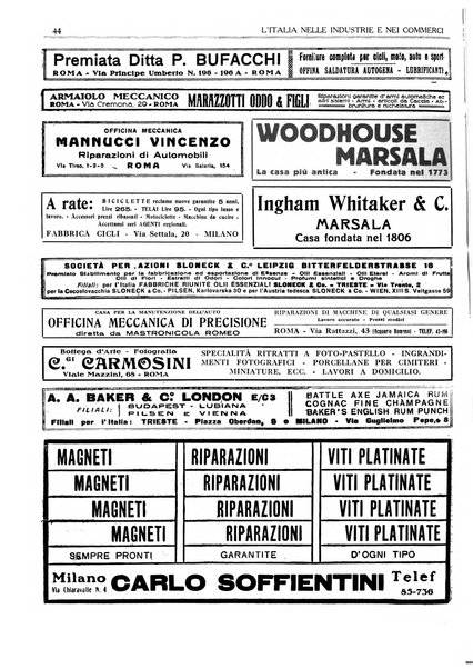 L'Italia nelle industrie e nei commerci rassegna mensile del Movimento economico in Italia