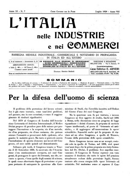 L'Italia nelle industrie e nei commerci rassegna mensile del Movimento economico in Italia