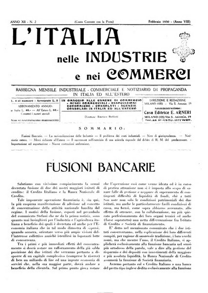 L'Italia nelle industrie e nei commerci rassegna mensile del Movimento economico in Italia