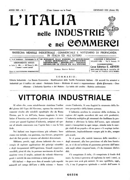 L'Italia nelle industrie e nei commerci rassegna mensile del Movimento economico in Italia