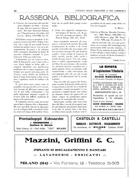 L'Italia nelle industrie e nei commerci rassegna mensile del Movimento economico in Italia