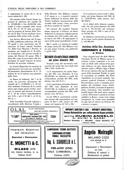 L'Italia nelle industrie e nei commerci rassegna mensile del Movimento economico in Italia