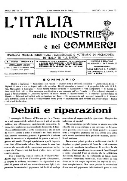 L'Italia nelle industrie e nei commerci rassegna mensile del Movimento economico in Italia