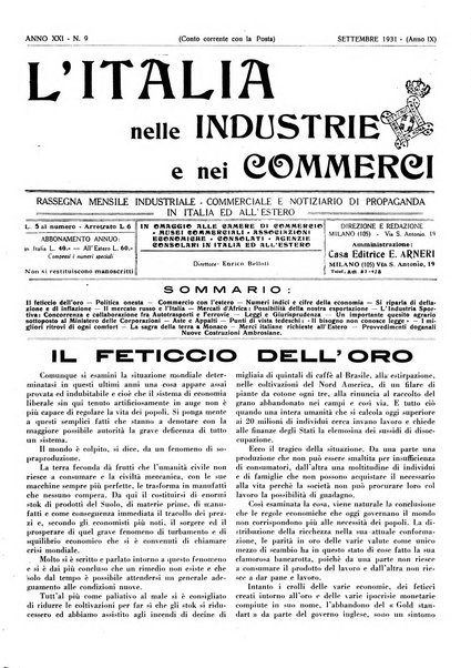 L'Italia nelle industrie e nei commerci rassegna mensile del Movimento economico in Italia