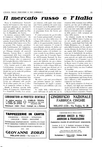 L'Italia nelle industrie e nei commerci rassegna mensile del Movimento economico in Italia