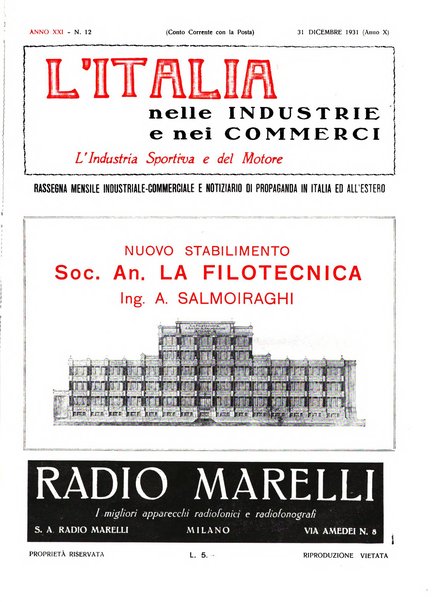 L'Italia nelle industrie e nei commerci rassegna mensile del Movimento economico in Italia