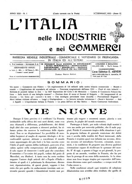 L'Italia nelle industrie e nei commerci rassegna mensile del Movimento economico in Italia