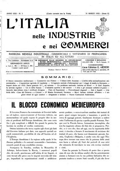 L'Italia nelle industrie e nei commerci rassegna mensile del Movimento economico in Italia