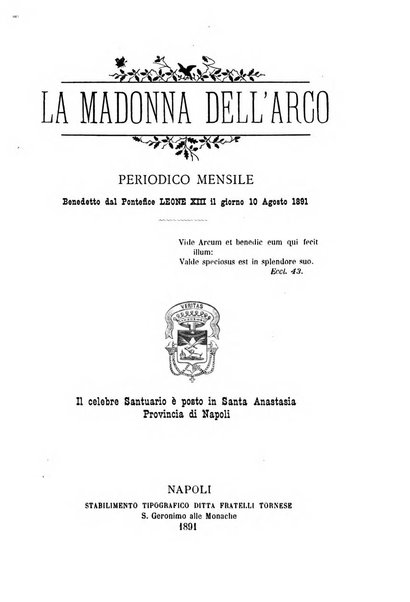 La Madonna dell'Arco periodico mensile