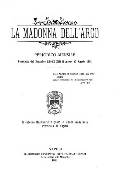 La Madonna dell'Arco periodico mensile