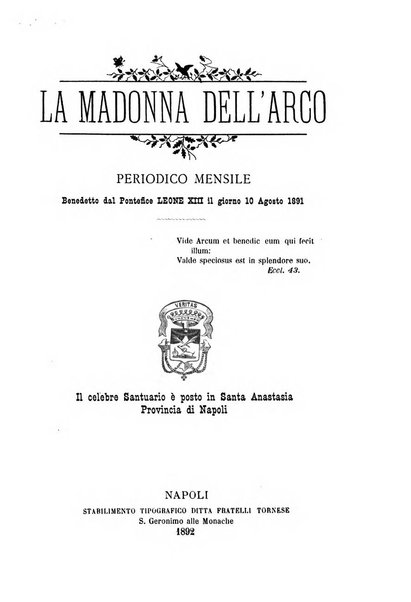 La Madonna dell'Arco periodico mensile