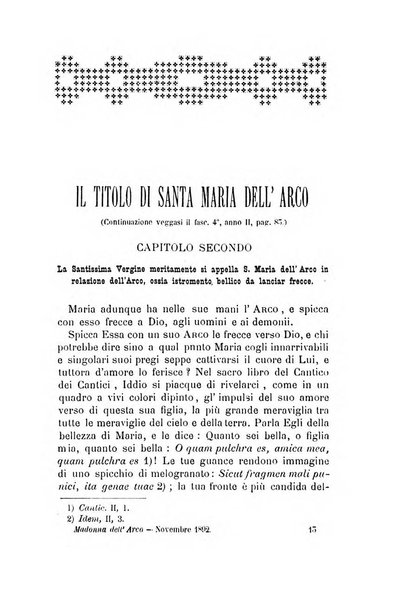 La Madonna dell'Arco periodico mensile