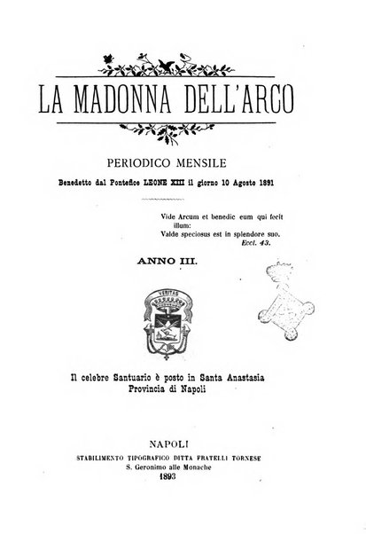 La Madonna dell'Arco periodico mensile