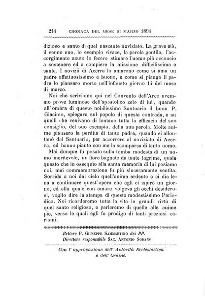 La Madonna dell'Arco periodico mensile