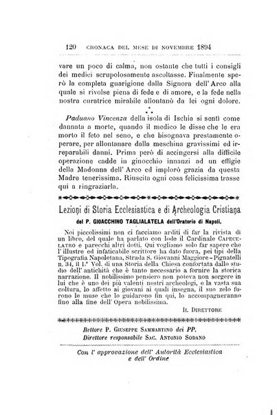 La Madonna dell'Arco periodico mensile