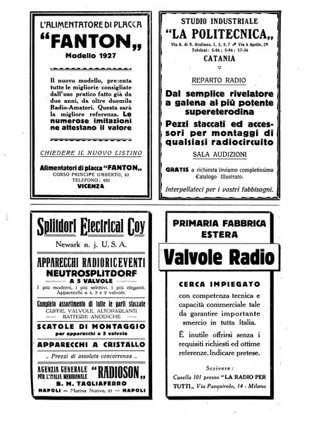 La radio per tutti rivista quindicinale di volgarizzazione radiotecnica, redatta e illustrata per esser compresa da tutti