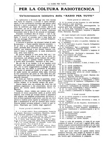 La radio per tutti rivista quindicinale di volgarizzazione radiotecnica, redatta e illustrata per esser compresa da tutti