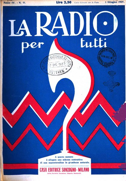 La radio per tutti rivista quindicinale di volgarizzazione radiotecnica, redatta e illustrata per esser compresa da tutti