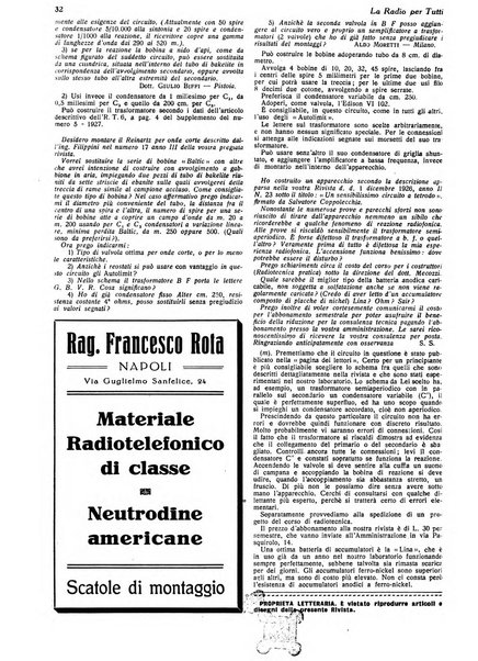 La radio per tutti rivista quindicinale di volgarizzazione radiotecnica, redatta e illustrata per esser compresa da tutti