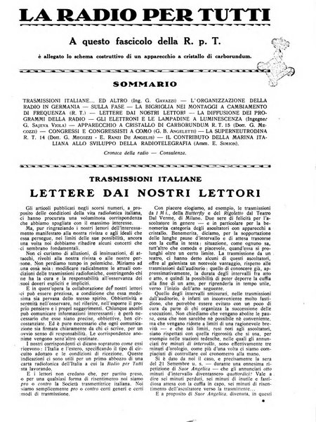 La radio per tutti rivista quindicinale di volgarizzazione radiotecnica, redatta e illustrata per esser compresa da tutti