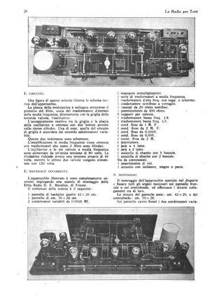 La radio per tutti rivista quindicinale di volgarizzazione radiotecnica, redatta e illustrata per esser compresa da tutti