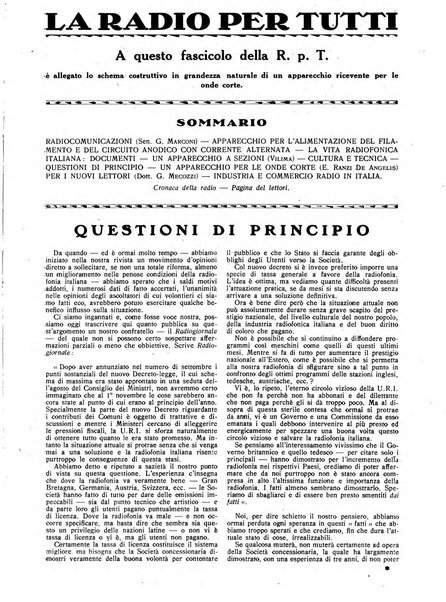 La radio per tutti rivista quindicinale di volgarizzazione radiotecnica, redatta e illustrata per esser compresa da tutti