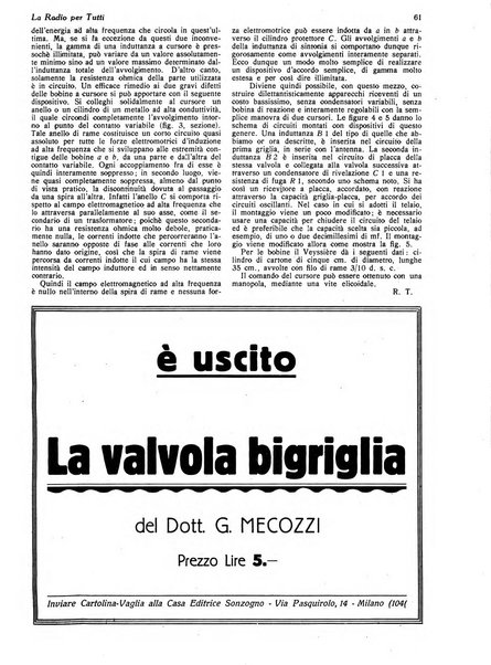 La radio per tutti rivista quindicinale di volgarizzazione radiotecnica, redatta e illustrata per esser compresa da tutti