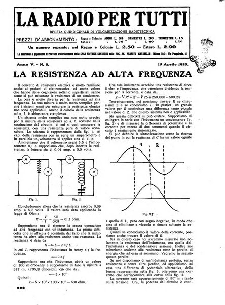 La radio per tutti rivista quindicinale di volgarizzazione radiotecnica, redatta e illustrata per esser compresa da tutti