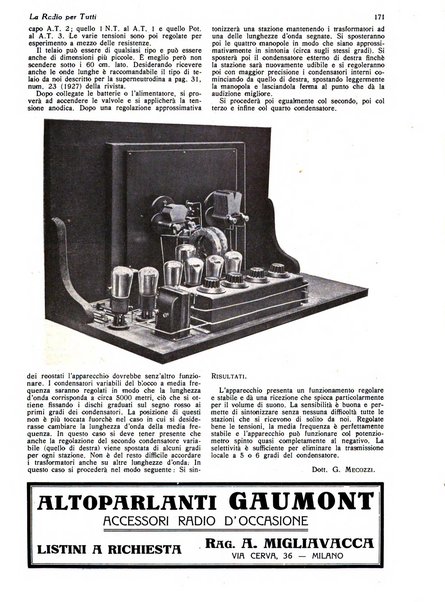 La radio per tutti rivista quindicinale di volgarizzazione radiotecnica, redatta e illustrata per esser compresa da tutti