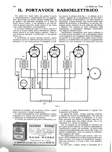 La radio per tutti rivista quindicinale di volgarizzazione radiotecnica, redatta e illustrata per esser compresa da tutti