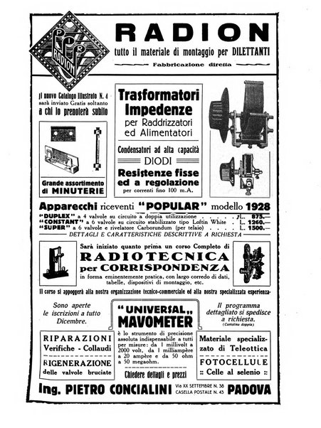 La radio per tutti rivista quindicinale di volgarizzazione radiotecnica, redatta e illustrata per esser compresa da tutti