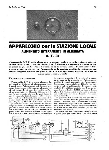 La radio per tutti rivista quindicinale di volgarizzazione radiotecnica, redatta e illustrata per esser compresa da tutti