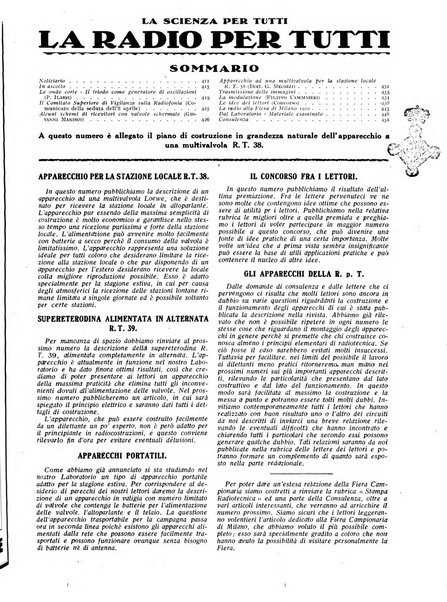 La radio per tutti rivista quindicinale di volgarizzazione radiotecnica, redatta e illustrata per esser compresa da tutti