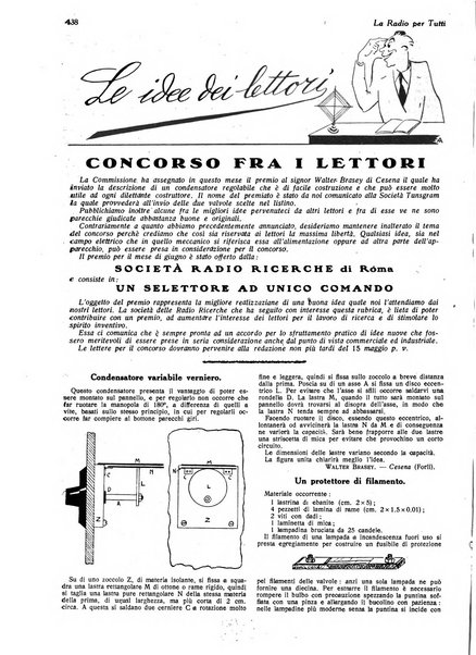 La radio per tutti rivista quindicinale di volgarizzazione radiotecnica, redatta e illustrata per esser compresa da tutti