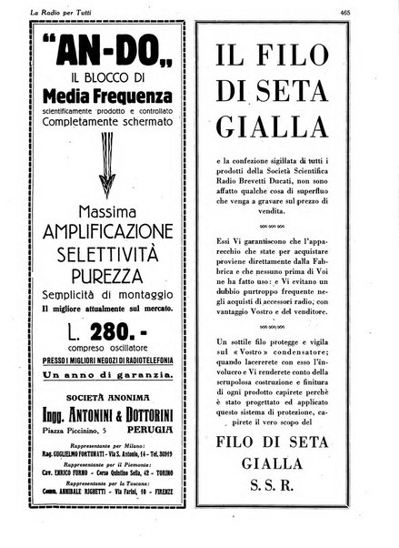 La radio per tutti rivista quindicinale di volgarizzazione radiotecnica, redatta e illustrata per esser compresa da tutti