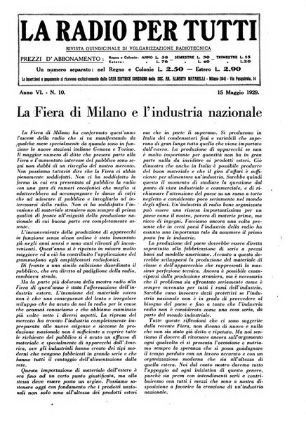 La radio per tutti rivista quindicinale di volgarizzazione radiotecnica, redatta e illustrata per esser compresa da tutti