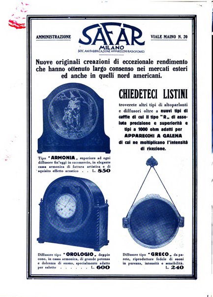 La radio per tutti rivista quindicinale di volgarizzazione radiotecnica, redatta e illustrata per esser compresa da tutti