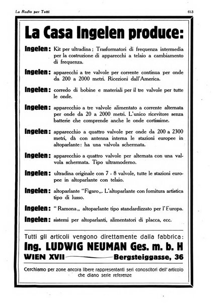 La radio per tutti rivista quindicinale di volgarizzazione radiotecnica, redatta e illustrata per esser compresa da tutti